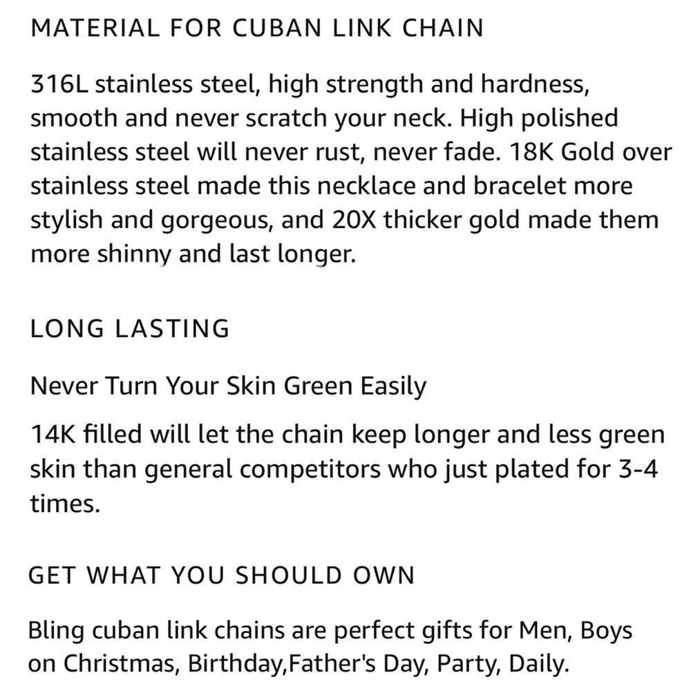 Silver Cuban Link Chain - Picture 6 of 6